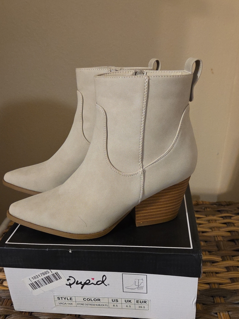 Qupid Stone Color Boots - Picture 2 of 6